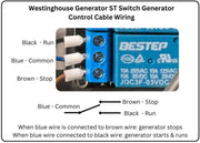 Westinghouse Generator ST Switch Generator Control Cable